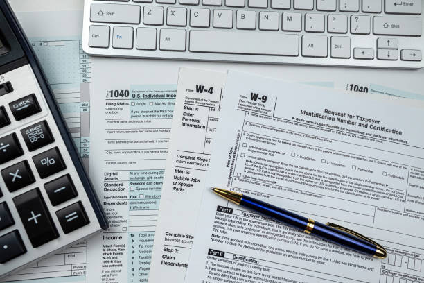 Tax documents background
